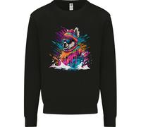 Una Carina Lama Nella Neve Uomo Felpa Maglione