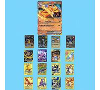 Una carta in metallo di Pokémon in acciaio inossidabile, versione inglese, carta d'oro Pokémon, realizzata con alta artigianalità, con elevata salute e potenza di combattimento, incluse le serie Pokém