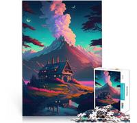 Una casa in un paesaggio rilassante puzzle 1000 pezzi per adulti Antistress Vacanza in patria Uccidere il tempo è ideale come regalo per tutta la famiglia 38x26cm