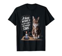 Una casa Senza Gatto è Come Un Cielo Senza Stelle Maglietta