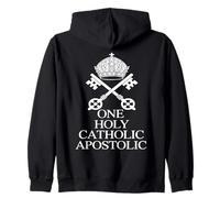 Una Chiavi Papali Santo Cattolico Apostolico Felpa con Cappuccio