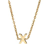 Una collana dorata con le iniziali del nome femminile alla moda è presente per adolescenti ciondolo di cristallo