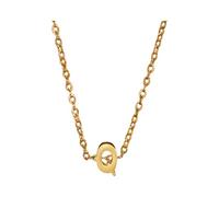Una collana dorata con le iniziali di un nome femminile alla moda è un regalo per le ragazze e gli adolescenti, 1cm, Metallo
