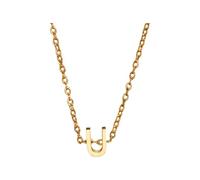 Una collana dorata con le iniziali di un nome femminile alla moda è un regalo per le ragazze e gli adolescenti, 1cm, Metallo