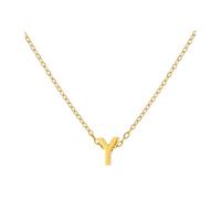 Una collana dorata con le iniziali di un nome femminile alla moda è un regalo per le ragazze e gli adolescenti, 1cm, Metallo
