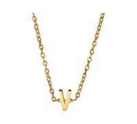 Una collana dorata con le iniziali di un nome femminile alla moda è un regalo per le ragazze e gli adolescenti, 1cm, Metallo
