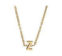 Una collana dorata con le iniziali di un nome femminile alla moda è un regalo per le ragazze e gli adolescenti, 1cm, Metallo