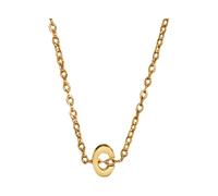Una collana dorata con le iniziali di un nome femminile alla moda è un regalo per le ragazze e gli adolescenti, 1cm, Metallo