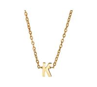 Una collana dorata con le iniziali di un nome femminile alla moda è un regalo per le ragazze e gli adolescenti, 1cm, Metallo