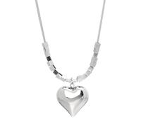 Una collana in argento bohémien con pendente a forma di cuore, collana girocollo in acciaio inossidabile, collana da donna, regalo di nozze