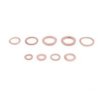Una collezione completa di kit da cento pezzi con rondelle in rame ad alte prestazioni in nove varianti di dimensioni uniche per qualsiasi progetto (12 x 16 x 1 mm)