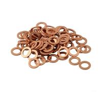Una collezione completa di kit da cento pezzi con rondelle in rame ad alte prestazioni in nove varianti di dimensioni uniche per qualsiasi progetto (6 x 10 x 1 mm)