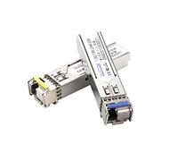 Una coppia di 1.25G SFP Bidi singola fibra ricetrasmettitore 1310nm/1550nm SMF LC connettore fino a 20 km per interruttori aperti