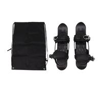 Una coppia di mini pattini da sci corti neri Mini pattini da sci corti regolabili con facile controllo della direzione per lo sci da snowboard