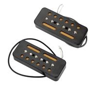 Una coppia di pickup a bobina singola neri for chitarra elettrica P-90 P90, spazio tra i fori di 50 mm / 52 mm