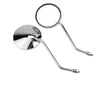 Una Coppia Di Specchietti Cromati Per Scooter Per Moto Specchietto Retrovisore Universale Per Moto Specchi Convessi Ovali Rotondi Da 8 Mm Specchio Manubrio Pieghevole(22mm)