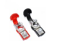 Una coppia di terminali universali for batteria for auto, morsetti for cavi, connettori positivo e negativo rosso e nero(A pair of Silver)