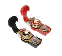 Una coppia di terminali universali for batteria for auto, morsetti for cavi, connettori positivo e negativo rosso e nero(A pair of Copper)