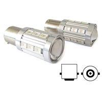 UNA Coppia Lampade Lampadine Luce LED BA15S 1156 P21W 21 Smd 5730 GIALLO/ARANCIO