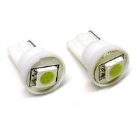 UNA Coppia Lampade Lampadine Luce LED T10 W5W 12V 1 Smd 5050 Bianco NO RESISTENZ