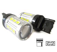 UNA Coppia Lampade Lampadine Luce LED T20 W21W 12V 21 Smd 5730 7440 BIANCO
