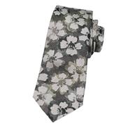 UNA Cravatta Da Uomo Artesia Verde Argento Floreale 447277 36