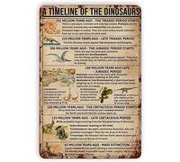 Una cronologia dei dinosauri, paramotore, conoscenza, insegne in metallo, poster retrò per esterni, decorazioni per la stanza, targhe per club e garage, targhe in latta vintage, decorazioni da