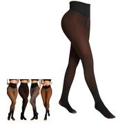 Una Cucitura In Pile Foderato Collant Per Le Donne Falso Sheer Termico Leggings Controllo Della Pancia Culo Sollevamento Inverno Caldo Collant, Magico In Pile Foderato Leggings Donne(Deep,2XL/3XL)