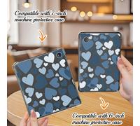 Una custodia con un motivo a cuore blu, adatta per Kobo Clara Color/BW 2024, Kobo Clara 2E, Kobo Libra Color 2024, Kobo Libra 2, creativa, carina, alla moda e bella, realizzata in materiale TPU, un re