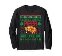 Una Deliziosa Pizza al Formaggio Solo per Me Alone Home Christmas Maglia a Manica