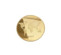 Una delle monete commemorative dei sette famosi siti storici del mondo Fantastico ciondolo a catena (oro, taglia unica), lega, Senza Gemstone