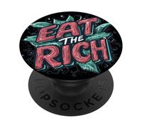 Una dichiarazione audace di mangiare i ricchi per i ribelli PopSockets PopGrip Adesivo