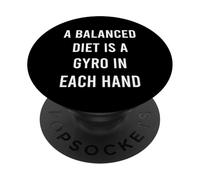 Una dieta equilibrata è un giroscopio in ogni mano PopSockets PopGrip Adesivo