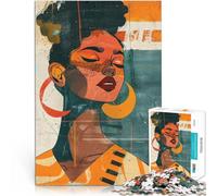 Una donna africana felice Puzzle da 1000 pezzi per adolescenti Giocattoli di gioco impegnativi Ogni pezzo è unico - Gioco divertente e stimolante per tutta la famiglia 38x26cm