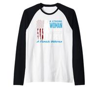 Una Donna Forte veterana Si batte per Il Suo Paese Maglia con Maniche Raglan