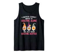 Una donna non può sopravvivere con il quilting da sola Canotta