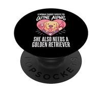 Una donna non può sopravvivere da sola sul vino -Funny PopSockets PopGrip Adesivo