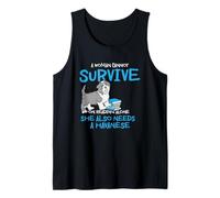 Una Donna Non può sopravvivere leggendo da Sola Un Cane Havanese Canotta