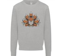 Una Felpa Con Cappuccio Di Un Volpe Psichedelica Con Sette Code Uomo