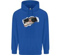 Una Felpa Uomo Divertente Con Un Gatto Che Spia Da Un Top Strappato