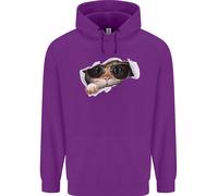 Una Felpa Uomo Divertente Con Un Gatto Che Spia Da Un Top Strappato