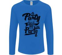 Una Festa Senza Birra Alcol Divertente Birra Gin Uomo Manica Lunga T-Shirt