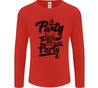 Una Festa Senza Birra Alcol Divertente Birra Gin Uomo Manica Lunga T-Shirt