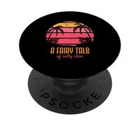 Una fiaba di pelle salata (Retro Palm Tree Graphic) PopSockets PopGrip Adesivo