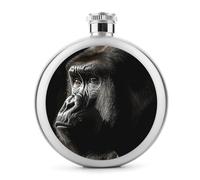 Una fiaschetta per liquori Gorilla per adulti, rotonda, in acciaio inox, a prova di perdite, per compleanno, regalo di Natale, per uomini, donne, damigella d'onore, feste di nozze, 141,7 g