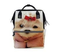 Una Foglia D'autunno Vento Bella Cane Relax Bag Zaino Grande Capacità Muti-Function Borsa Da Viaggio per Mummia Donne, Multicolore 2, Taglia unica