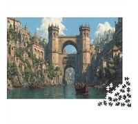Una fortezza con due imponenti torri Jigsaw Puzzle 52x38cm/1000pcs Adulti Puzzle Gioco Educativo Decorazioni Per La Casa