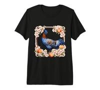 Una Gallina Blu Delaware circondata da Fiori di pesco Maglietta Premium