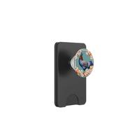 Una gallina blu delaware circondata da fiori di pesco PopSockets PopWallet per MagSafe
