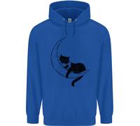 Una Gatto Che Legge Un Libro Sulla Luna Uomo Felpa